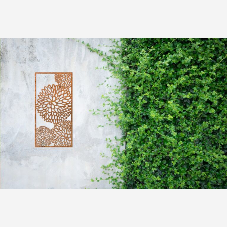 Corten plieno sienų dekoracijos Gėlė 2.0