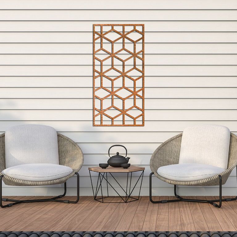 Corten plieno sienų dekoracijos Geometrinės figūros 2.0