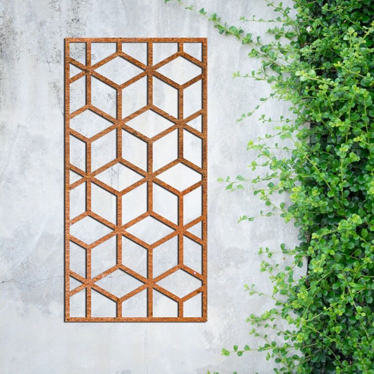 Corten plieno sienų dekoracijos Geometrinės figūros 2.0