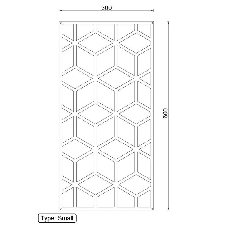 Corten plieno sienų dekoracijos Geometrinės figūros 2.0