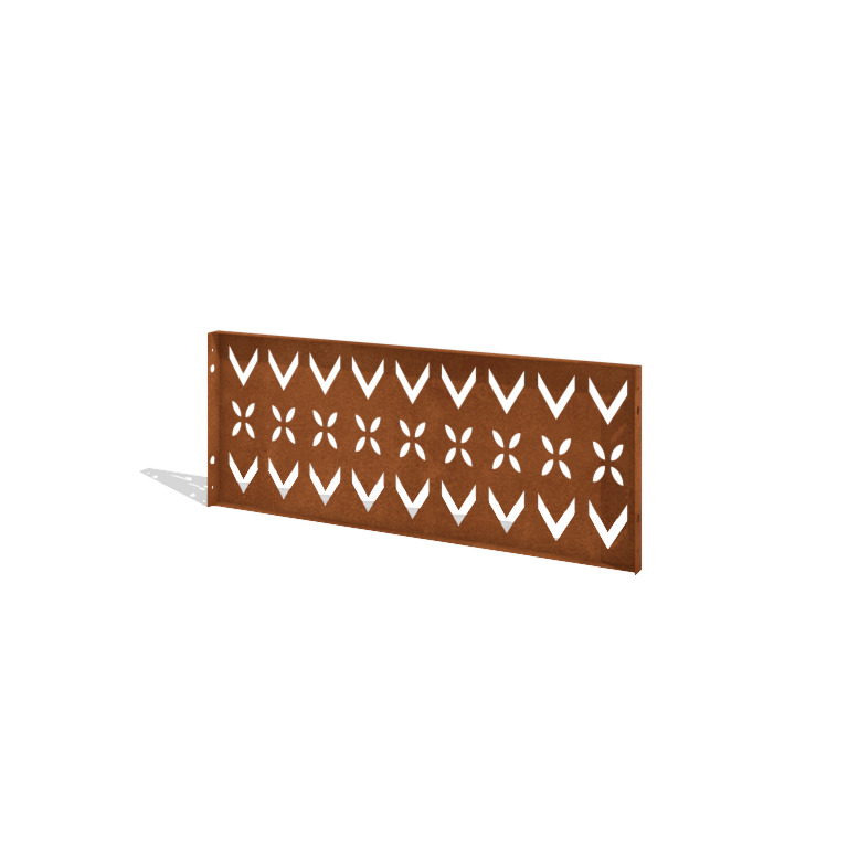 Corten plieno tvora H plokštė V 120 x 47,5 cm