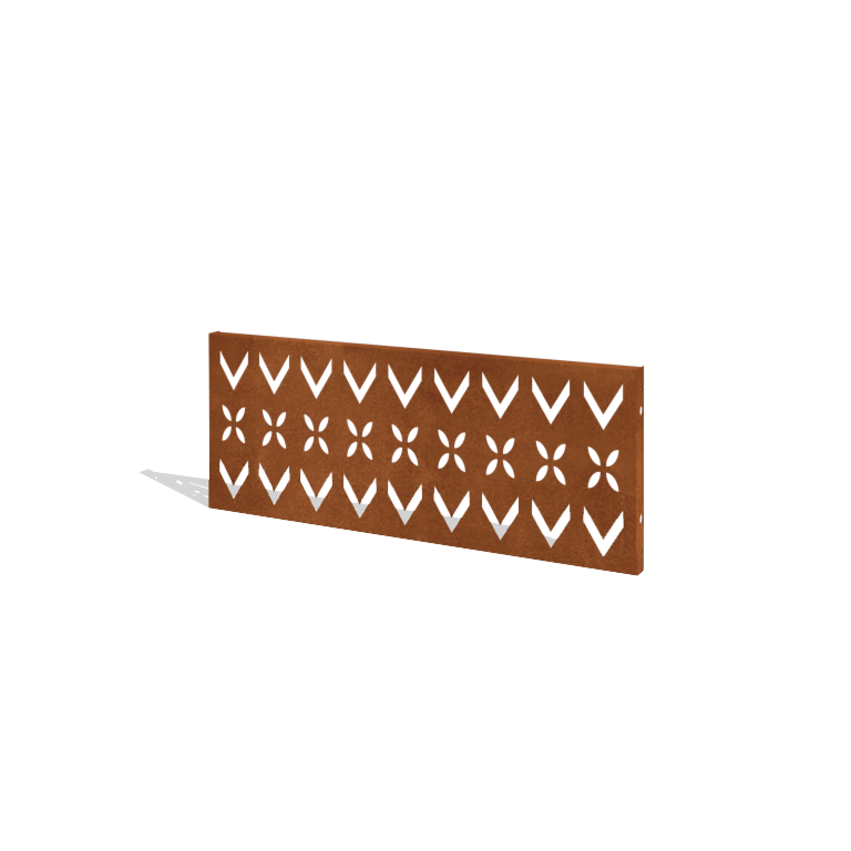 Corten plieno tvora H plokštė V 120 x 47,5 cm