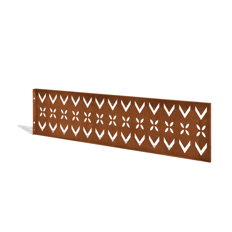 Corten plieno tvora H plokštė V 180 x 47,5 cm