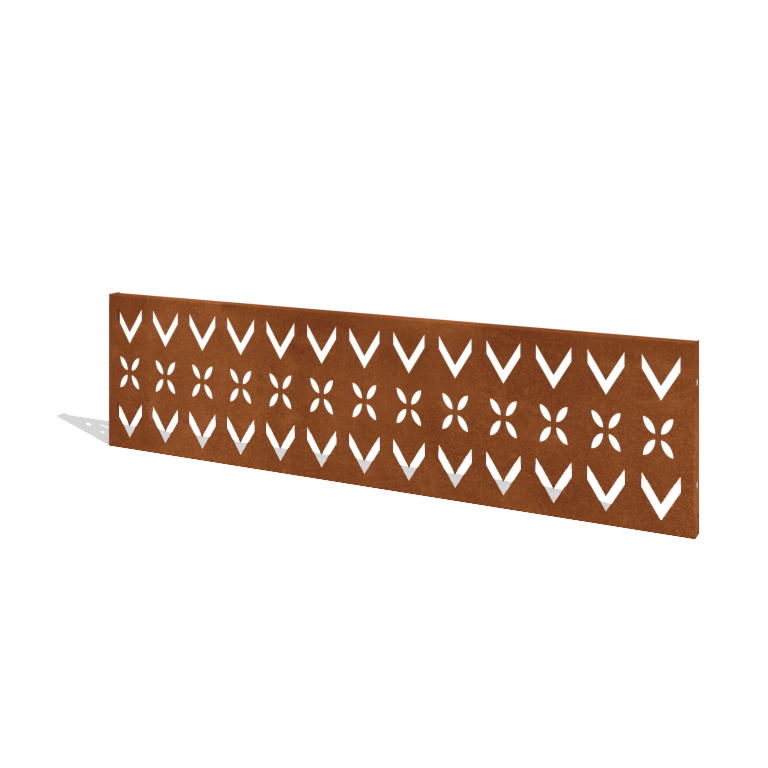 Corten plieno tvora H plokštė V 180 x 47,5 cm