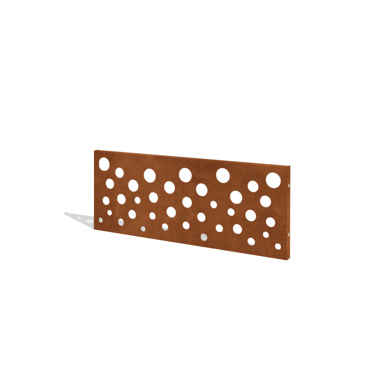 Corten plieno tvora H plokštė B 120 x 47,5 cm