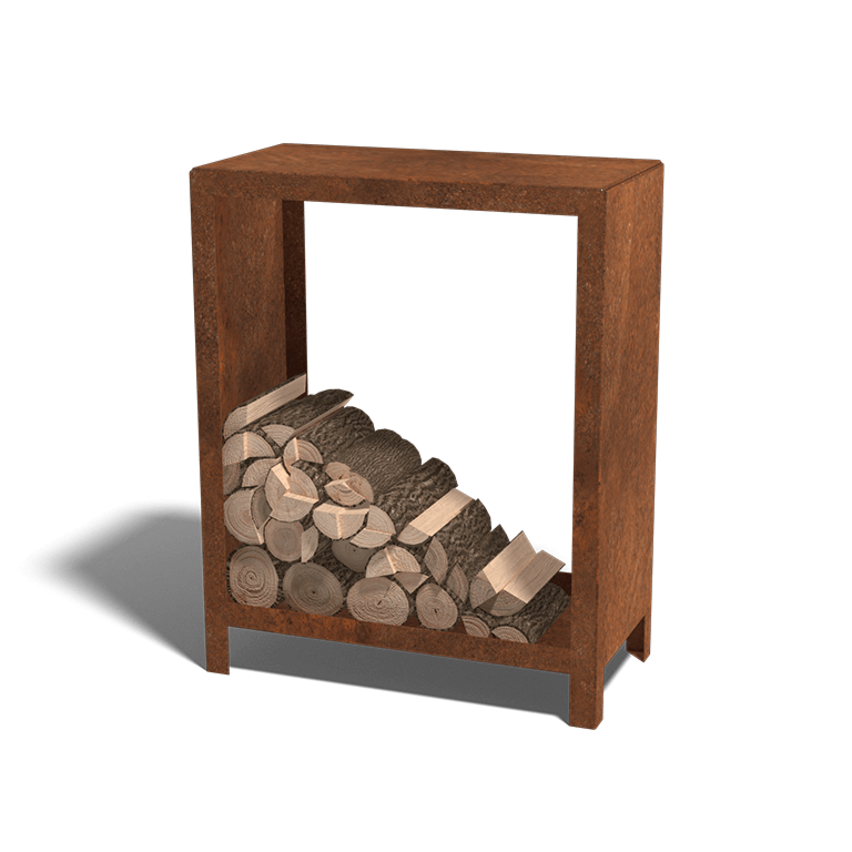 Corten plieninė malkinė Indiana 100 x 80 x 40 cm