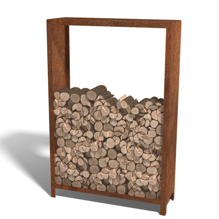 Corten plieninė malkinė Indiana 180 x 120 x 40 cm