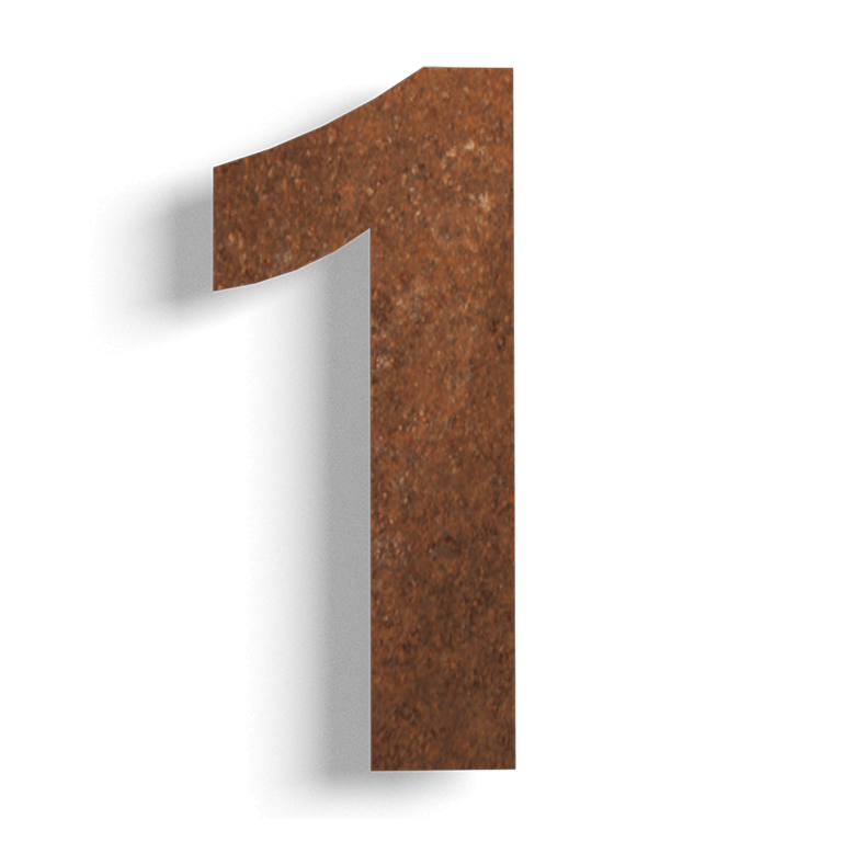 Corten plieno namo numeris 1 - 30 cm