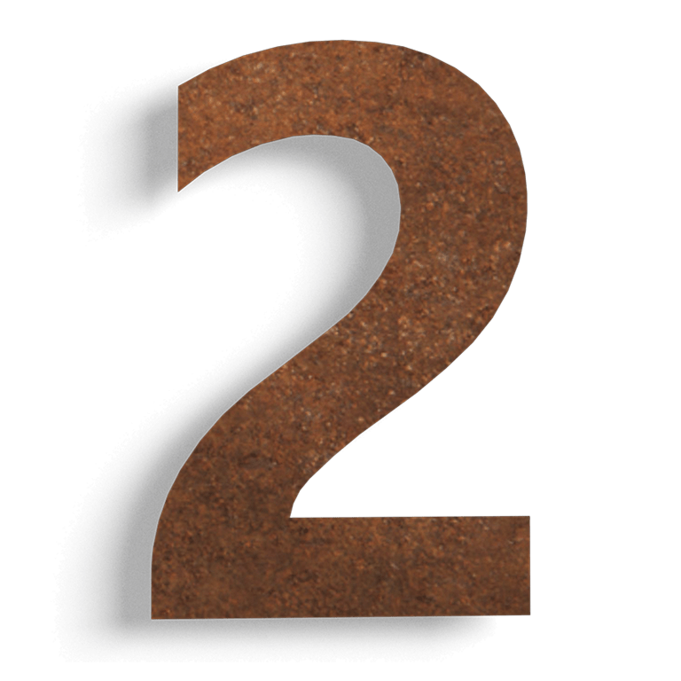 Corten plieno namo numeris 2 - 80 cm