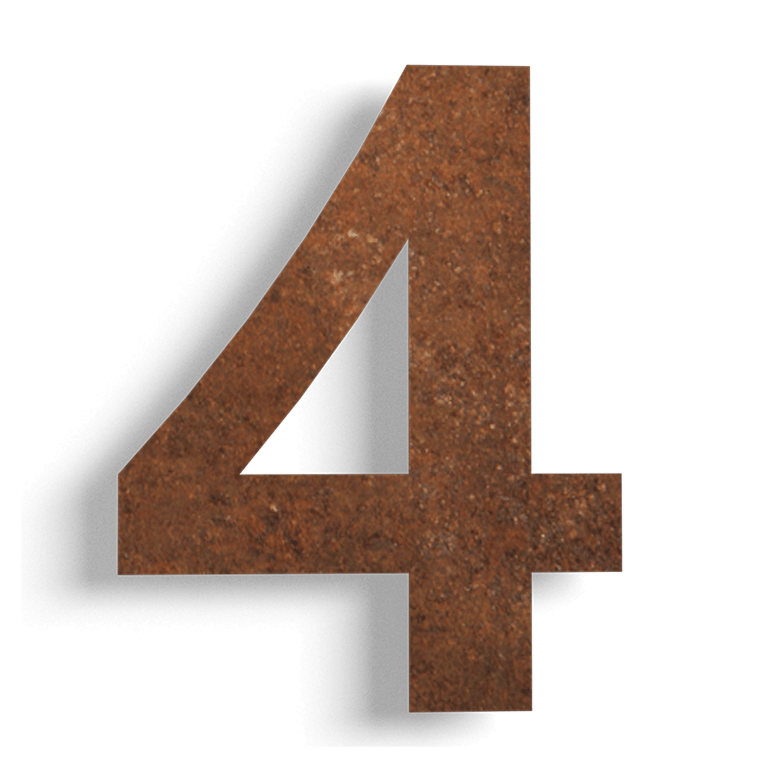 Corten plieno namo numeris 4 - 15 cm