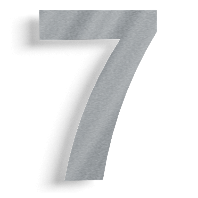 Nerūdijančio plieno namo numeris 7 - 80 cm