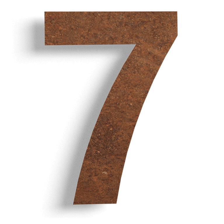 Corten plieno namo numeris 7 - 50 cm