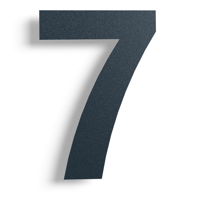 Nerūdijančio plieno namo numeris Juodos spalvos 7 - 15 cm