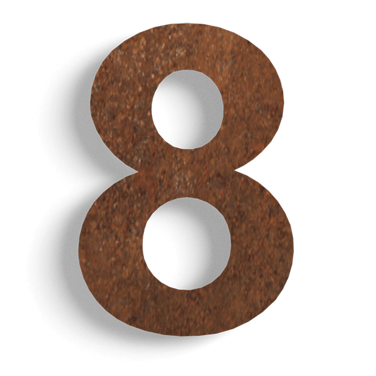 Corten plieno namo numeris 8 - 50 cm