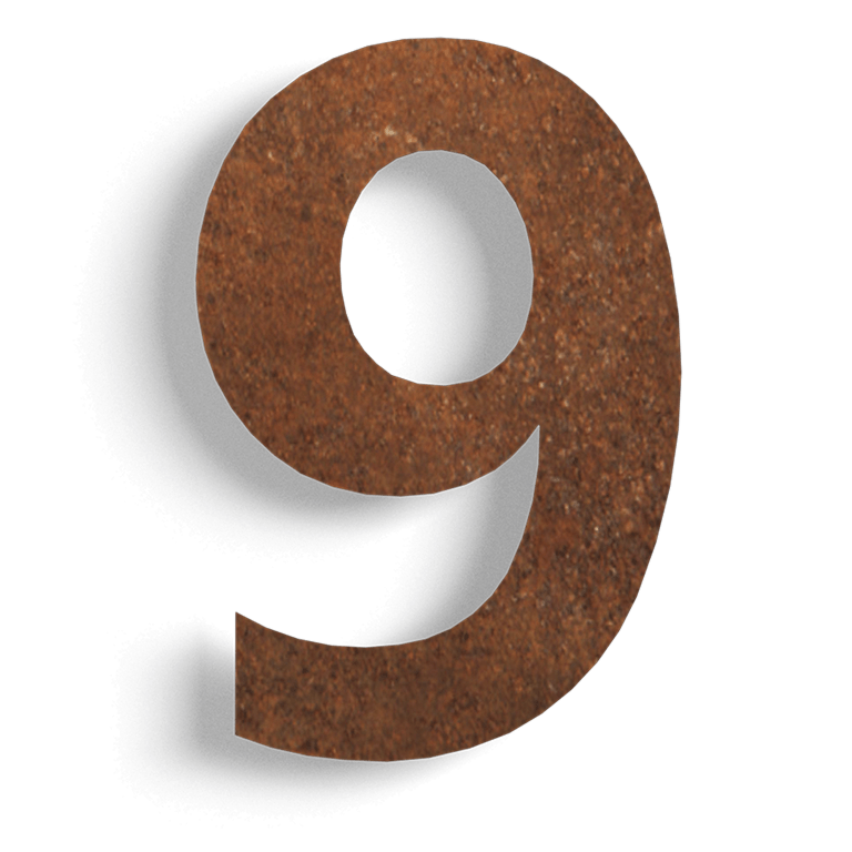 Namų numerias korteninis plienas (plokštė) 9 - 15 cm