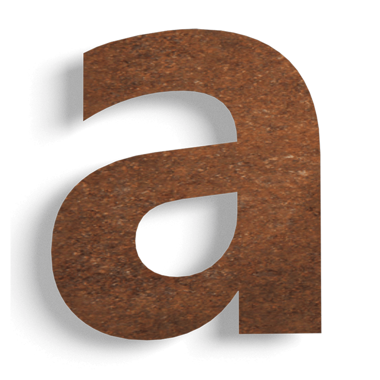 Corten plieno namo numeris a - 10 cm