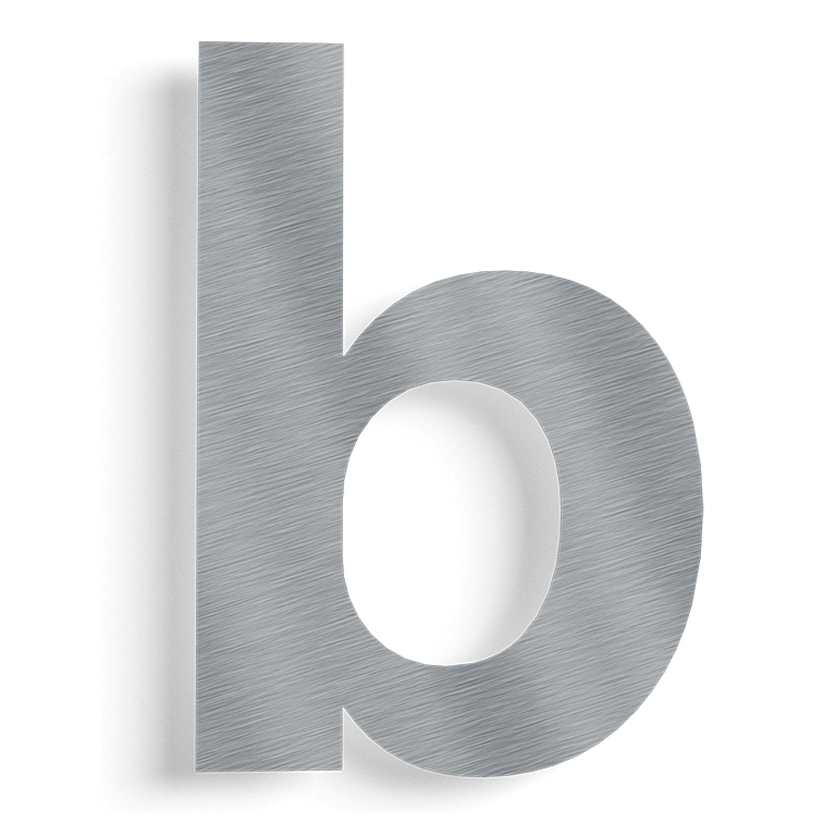 Nerūdijančio plieno namo numeris b - 15 cm