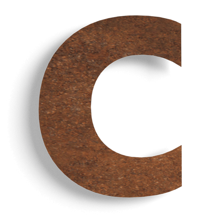 Corten plieno namo numeris c - 30 cm