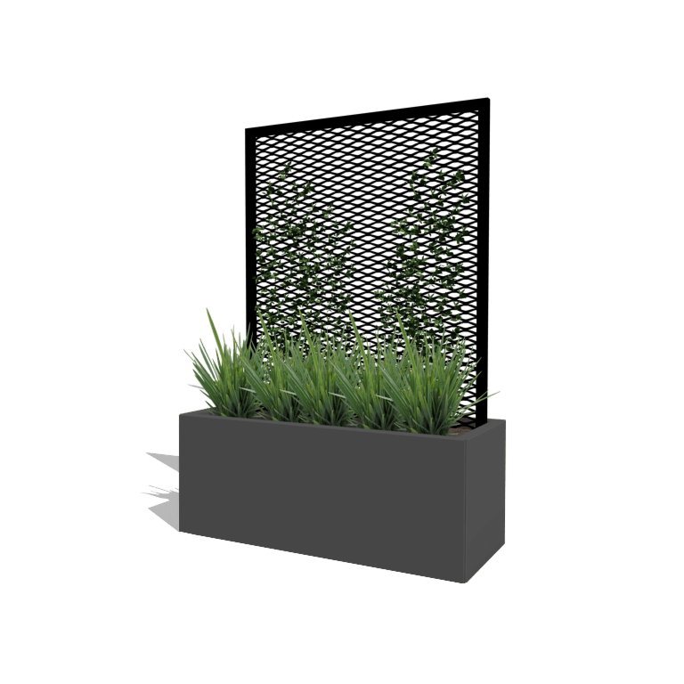 Juodas lauko grotelė vijokliniams augalams 100 x 40 cm