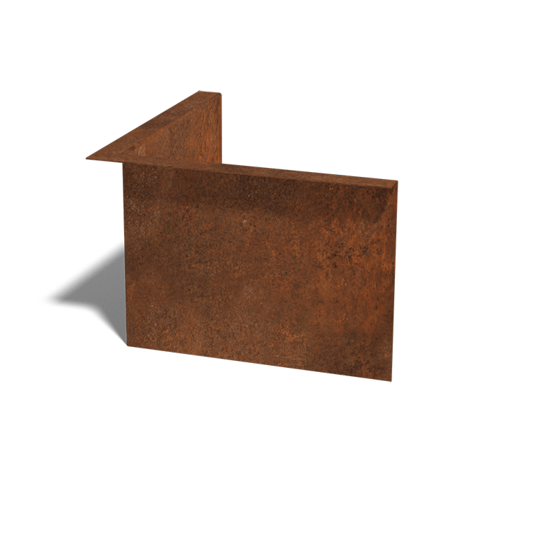 Corten plieno sodo apvadai kampu 12 cm vidinis kampas