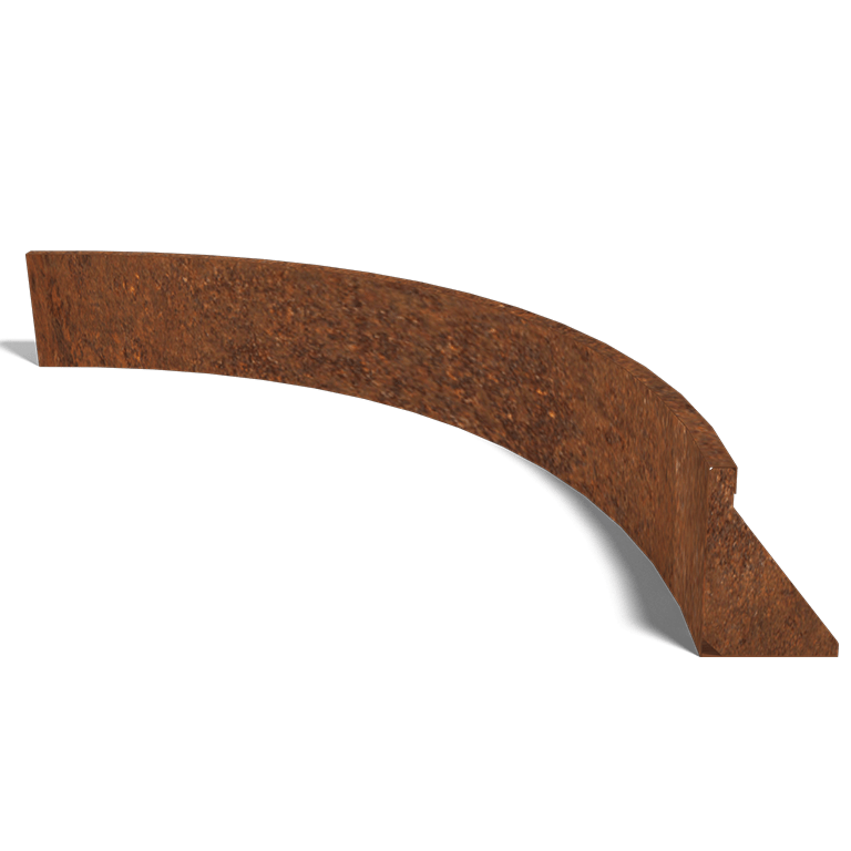 Corten plieno atraminė sienelė vidinis išlinkis 150 x 150 cm (aukštis 30 cm)