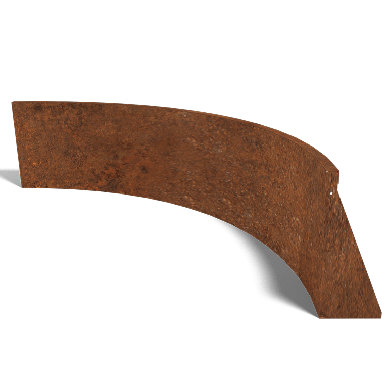 Corten plieno atraminė sienelė vidinis išlinkis 150 x 150 cm (aukštis 50 cm)