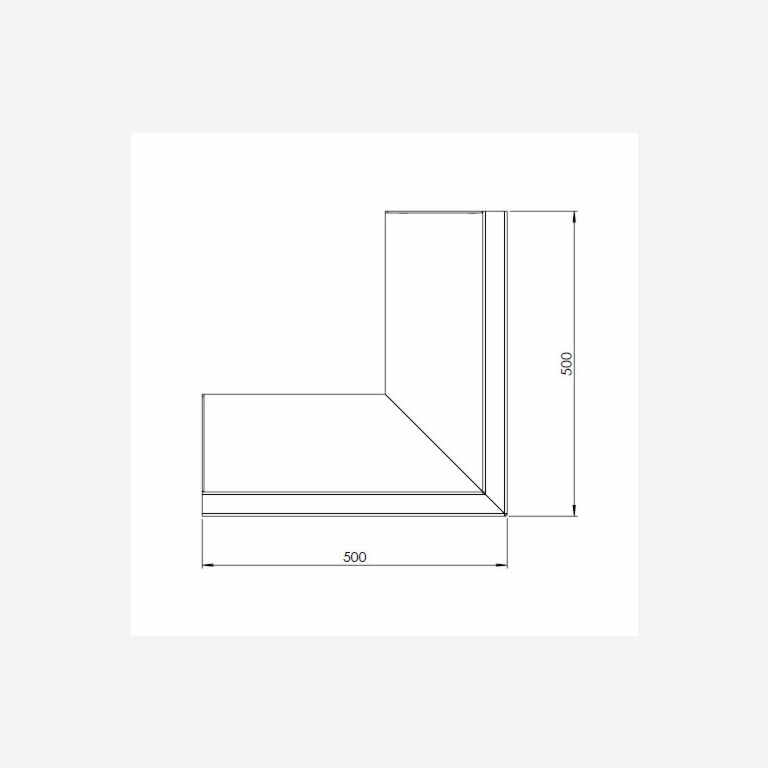 Corten plieno atraminė sienelė išorinis kampas 50 x 50 cm (aukštis 40 cm)
