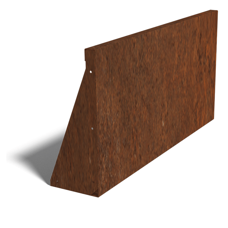 Corten plieno atraminė sienelė tiesus 100 cm (aukštis 50 cm)