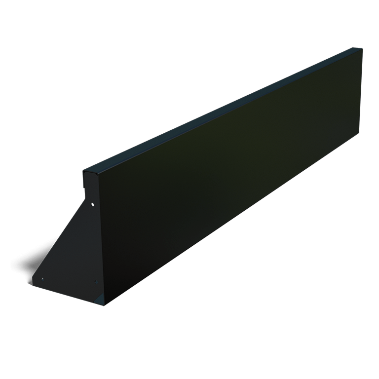 Milteliniu būdu dengta plieninė atraminė sienelė tiesus 150 cm (aukštis 30 cm)