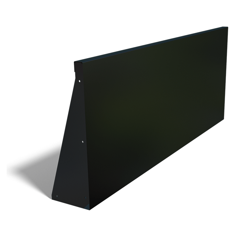 Milteliniu būdu dengta plieninė atraminė sienelė tiesus 150 cm (aukštis 60 cm)