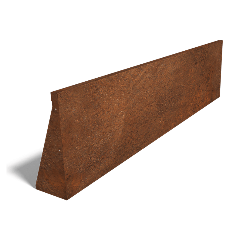 Corten plieno atraminė sienelė tiesus 200 cm (aukštis 50 cm)