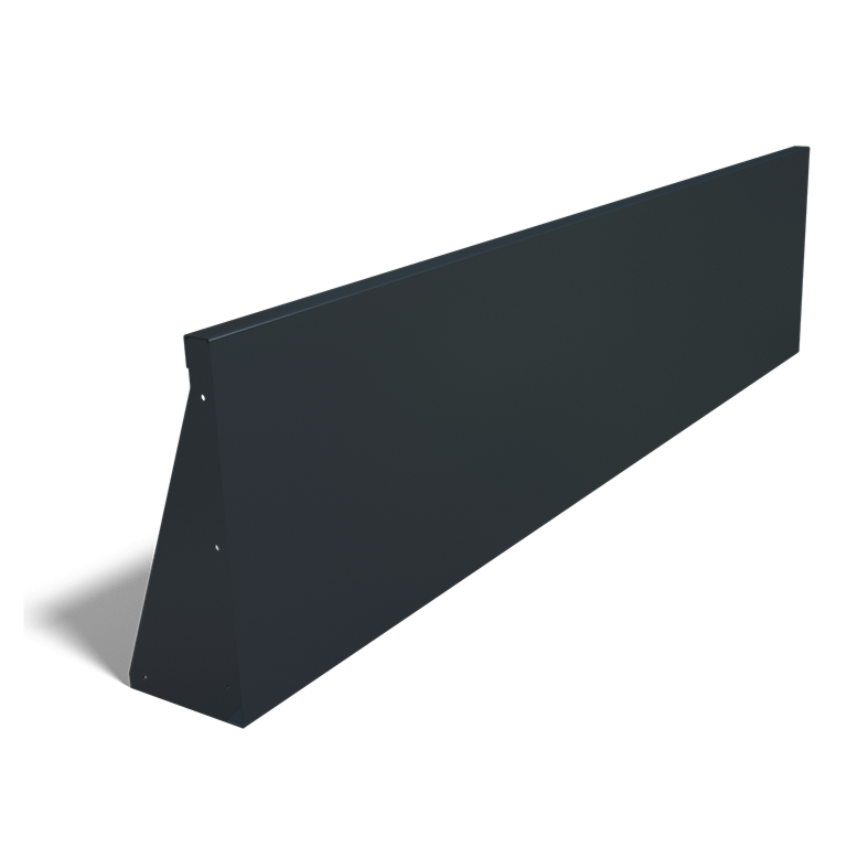 Milteliniu būdu dengta plieninė atraminė sienelė tiesus 200 cm (aukštis 50 cm)