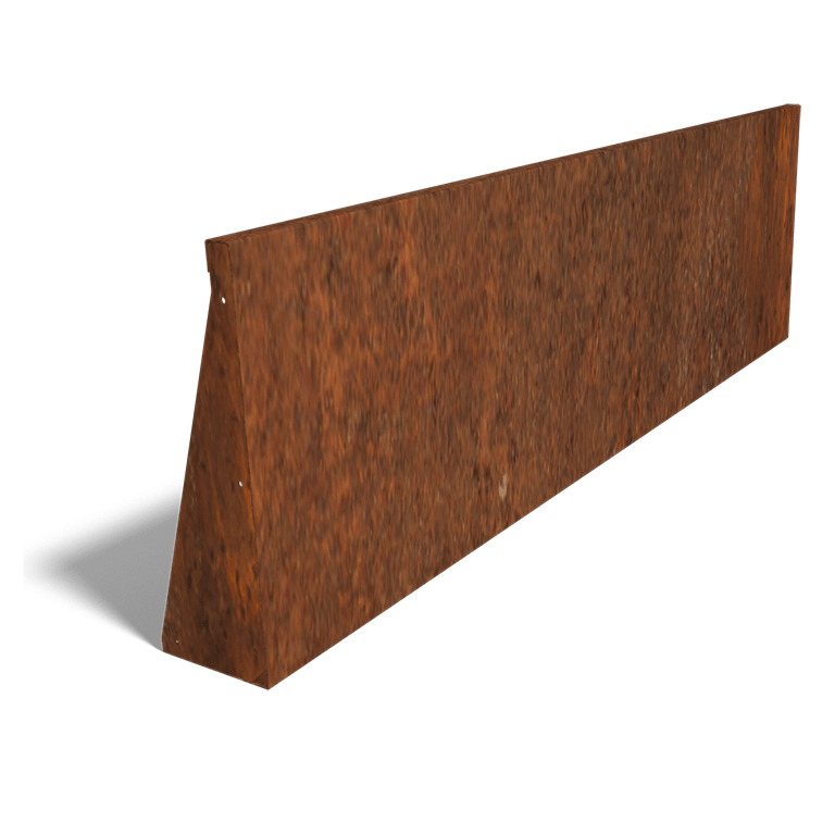Corten plieno atraminė sienelė tiesus 200 cm (aukštis 60 cm)
