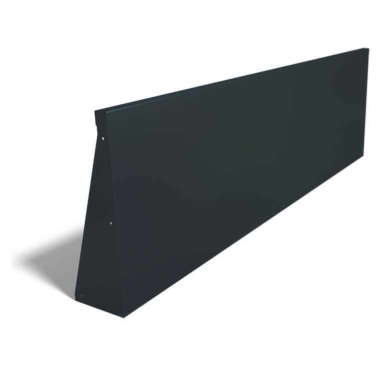 Milteliniu būdu dengta plieninė atraminė sienelė tiesus 200 cm (aukštis 60 cm)