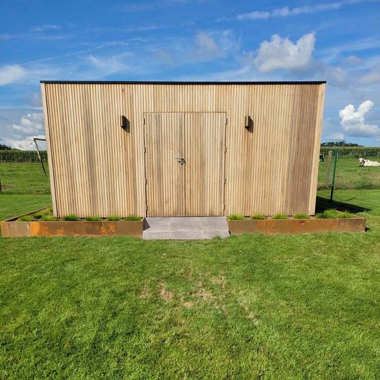 Corten plieno atraminė sienelė tiesus 100 cm (aukštis 30 cm)