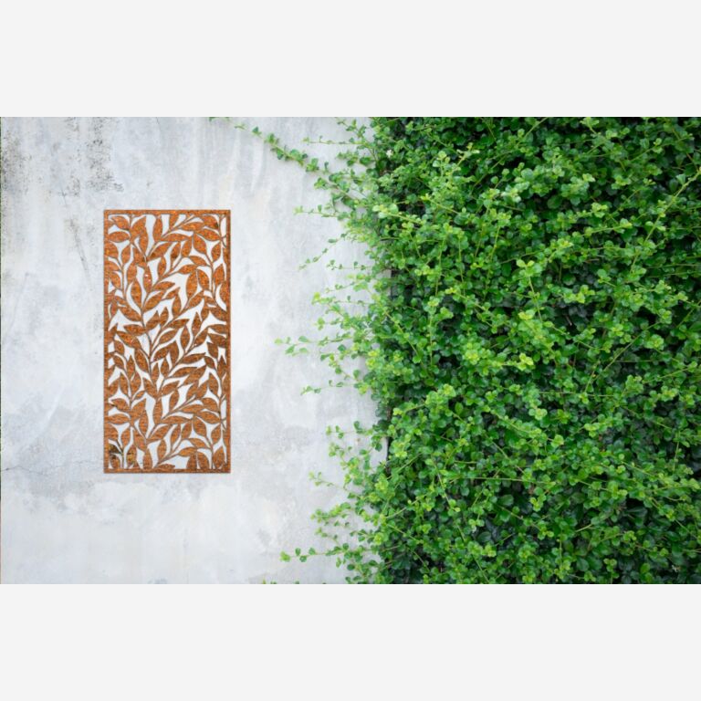 Corten plieno sienų dekoracijos Lapai