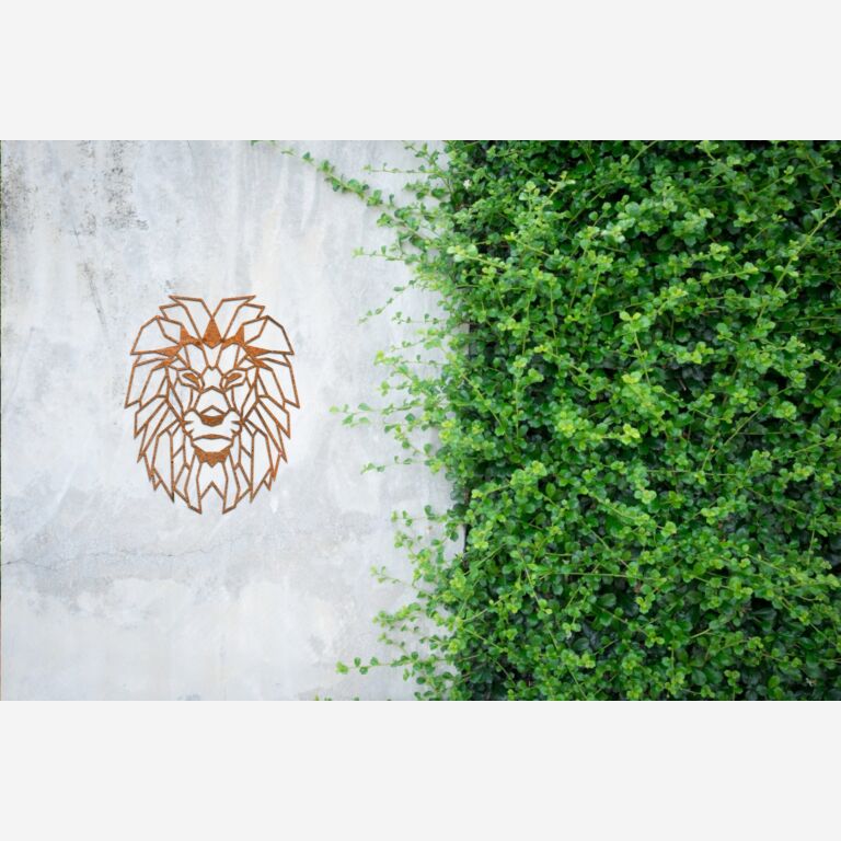 Corten plieno sienų dekoracijos Liūtas 1.0