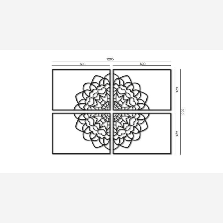 Metalinė sienų dekoracija Mandala *OP=OP