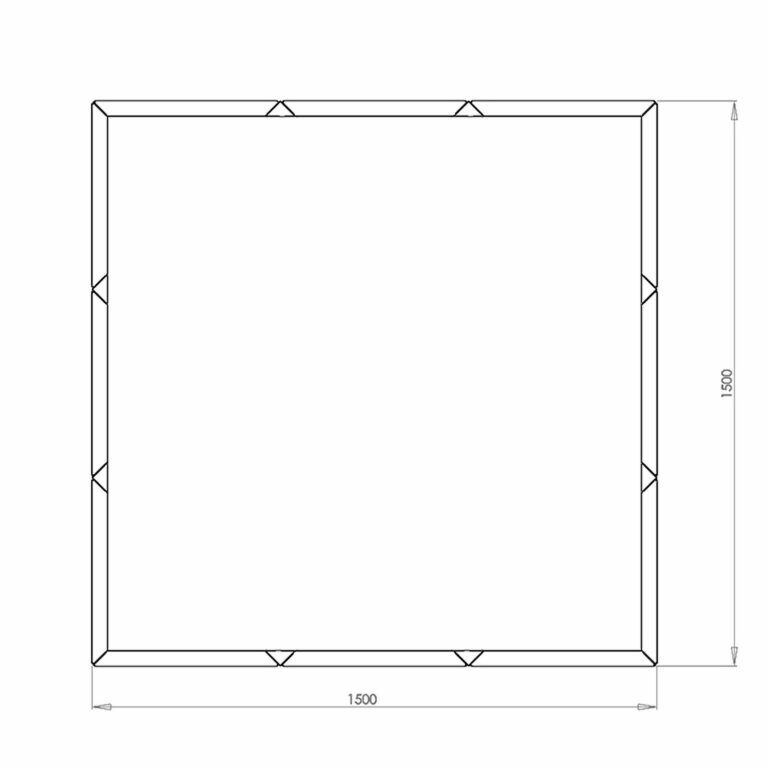 Corten plieno lauko vazonas Miami xxl 150 x 150 cm