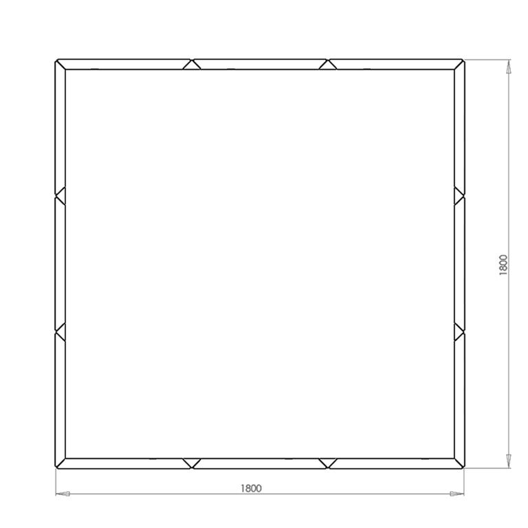Milteliniu būdu dengtas plieninis lauko vazonas Miami xxl 180 x 180 cm