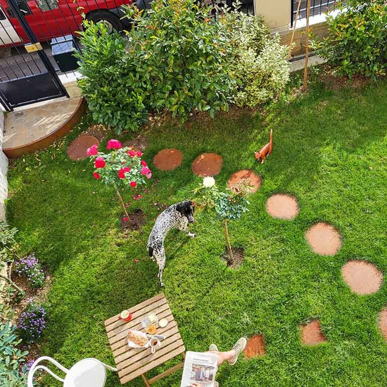 Corten plieno pakopa plytelė Apvalus 25