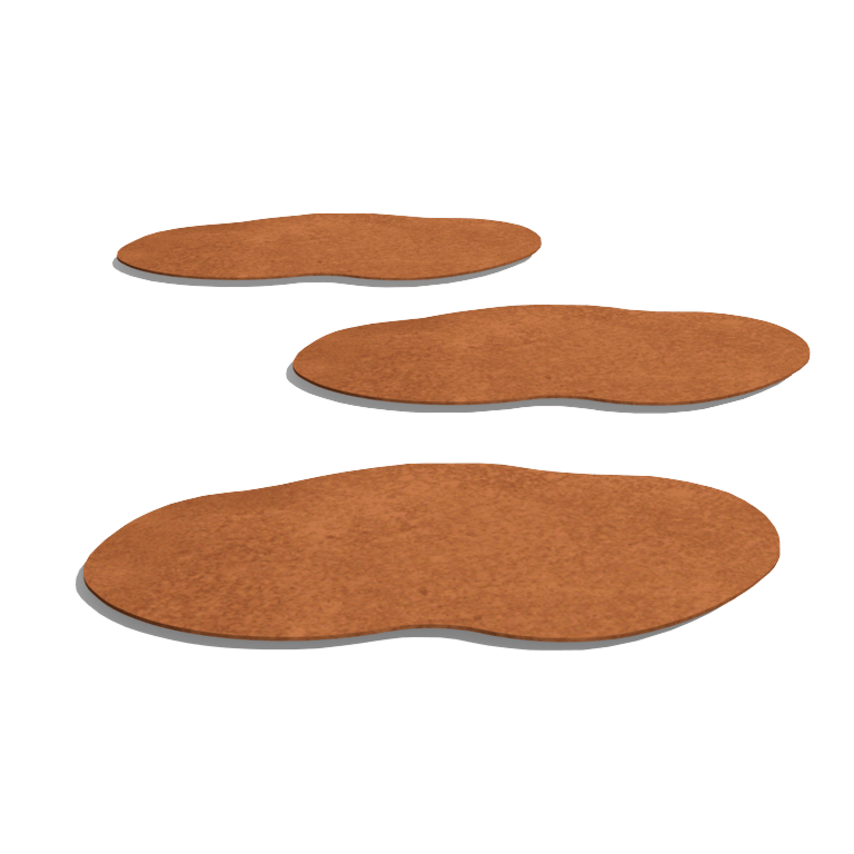 Corten plieno pakopa plytelė Organiška 50 x 25 cm