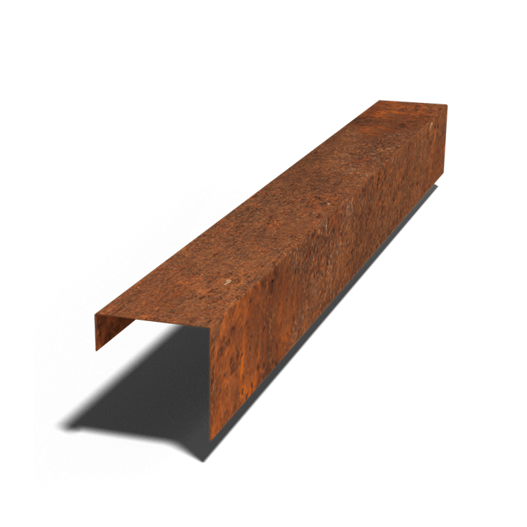 Corten plieno u formos profilis 15 x 15 x 5 cm (ilgis 150 cm)