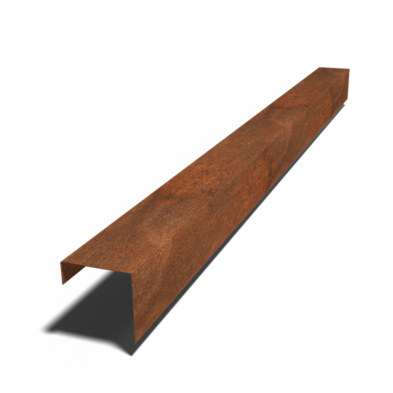 Corten plieno u formos profilis 15 x 15 x 5 cm (ilgis 240 cm)