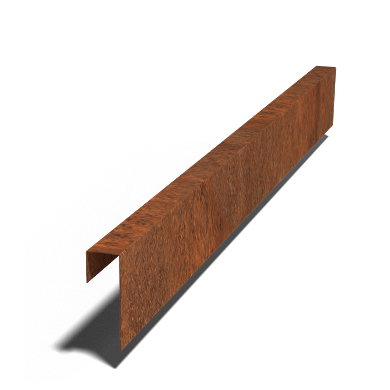 Corten plieno u formos profilis 15 x 5 x 5 cm (ilgis 150 cm)