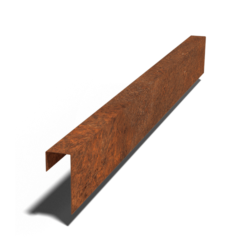 Corten plieno u formos profilis 15 x 6 x 5 cm (ilgis 150 cm)