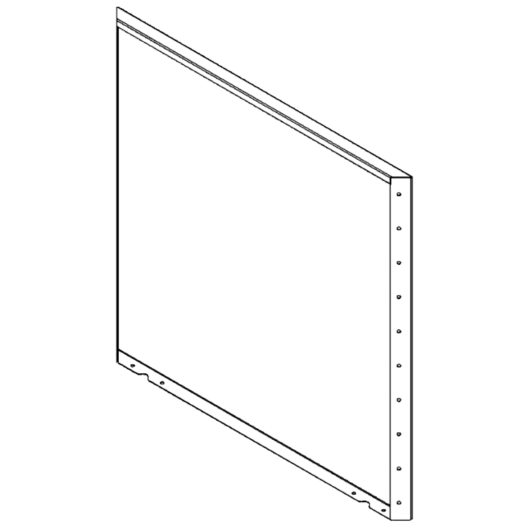 Milteliniu būdu dengtas plieninis skydas 100 x 100 cm
