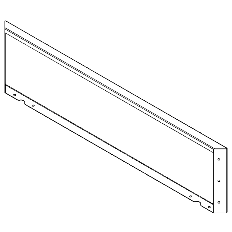 Milteliniu būdu dengtas plieninis skydas 30 x 120 cm