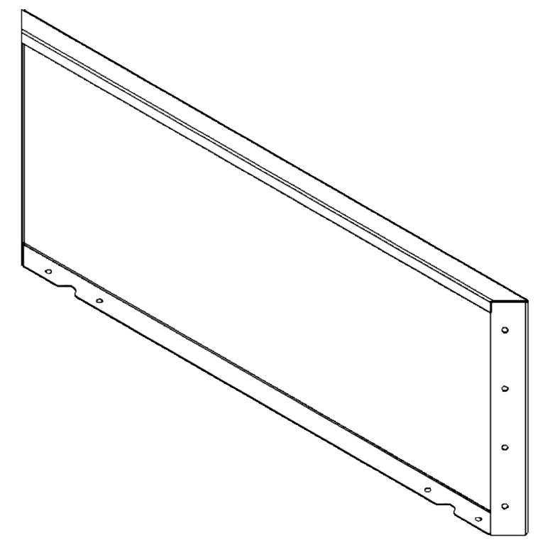 Milteliniu būdu dengtas plieninis skydas 40 x 100 cm