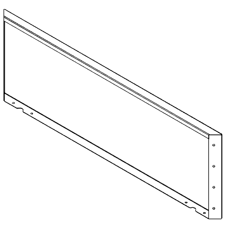 Milteliniu būdu dengtas plieninis skydas 40 x 120 cm